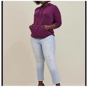TORRID Active Purple Hooded Sweatshirt